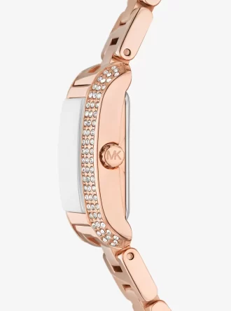 Reloj Mini Emery Pavé en tono oro rosa