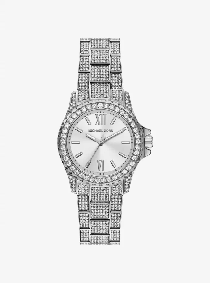 Reloj Mini Everest con pavé en tono plateado Reloj Mini Everest con pavé en tono plateado