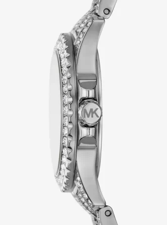 Reloj Mini Everest con pavé en tono plateado