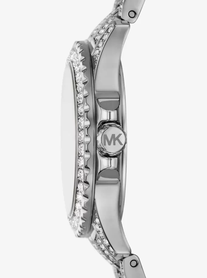Reloj Mini Everest con pavé en tono plateado Reloj Mini Everest con pavé en tono plateado