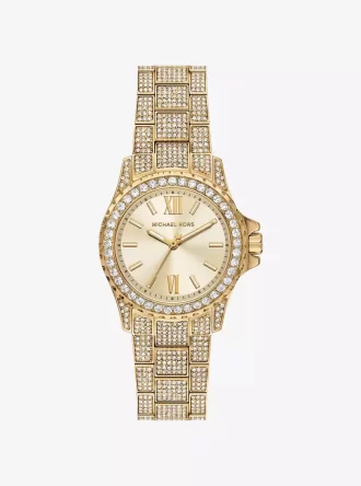 Reloj Mini Everest Pavé en tono dorado