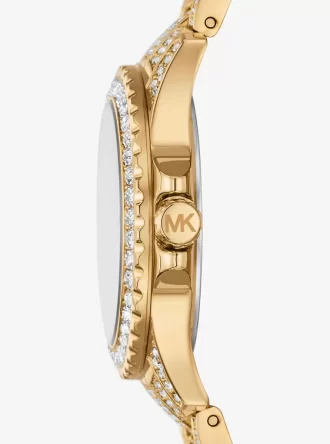 Reloj Mini Everest Pavé en tono dorado