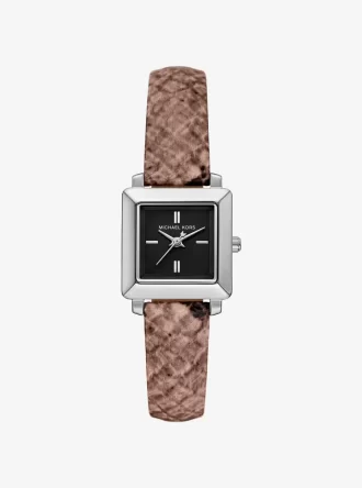 Reloj Mini Gwynn de piel con relieve de serpiente