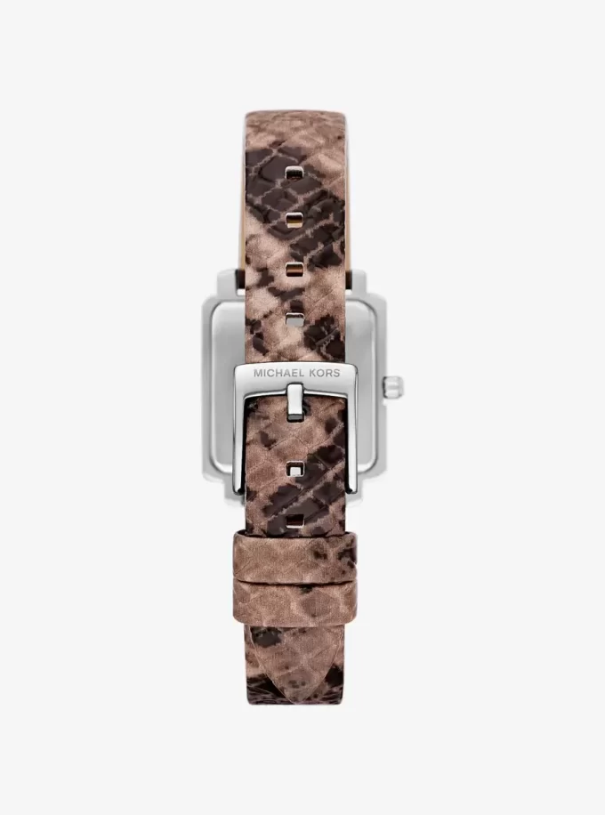 Reloj Mini Gwynn de piel con relieve de serpiente Reloj Mini Gwynn de piel con relieve de serpiente