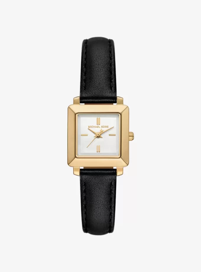 Reloj Mini Gwynn dorado y de cuero Reloj Mini Gwynn dorado y de cuero