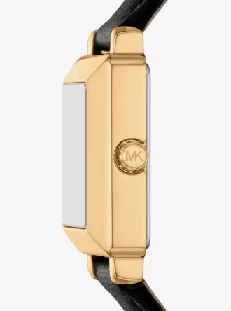 Reloj Mini Gwynn dorado y de cuero
