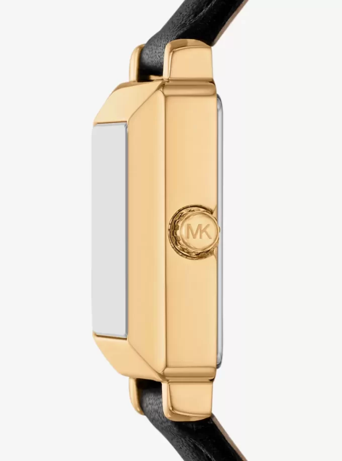 Reloj Mini Gwynn dorado y de cuero Reloj Mini Gwynn dorado y de cuero