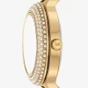 Reloj Mini Izzy Pavé en tono dorado y juego de biseles intercambiables Reloj Mini Izzy Pavé en tono dorado y juego de biseles intercambiables