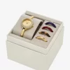 Reloj Mini Izzy Pavé en tono dorado y juego de biseles intercambiables Reloj Mini Izzy Pavé en tono dorado y juego de biseles intercambiables