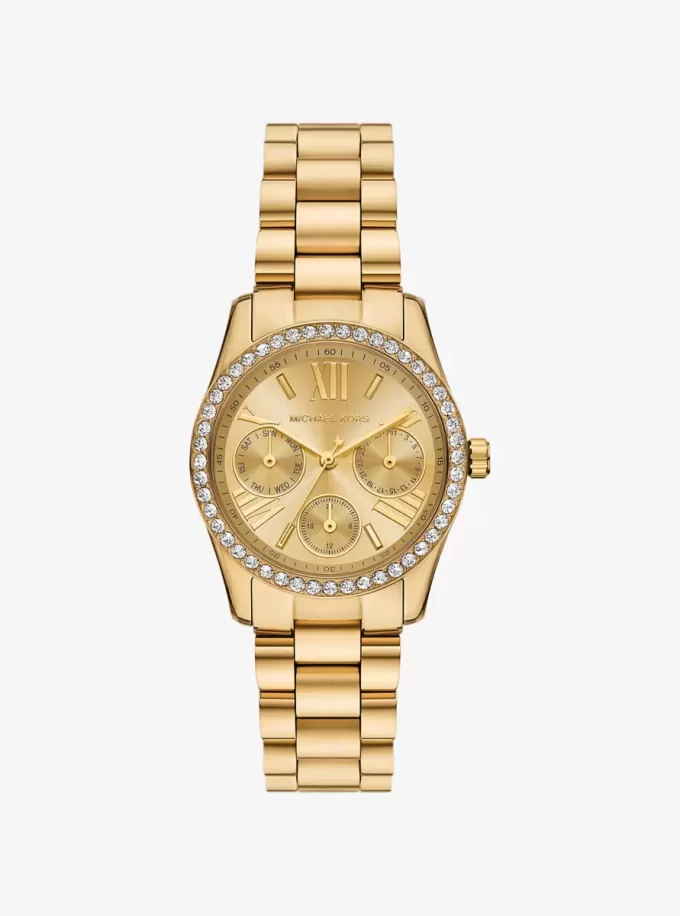 Reloj Mini Lexington con pavé dorado Reloj Mini Lexington con pavé dorado