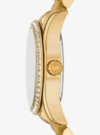 Reloj Mini Lexington con pavé dorado