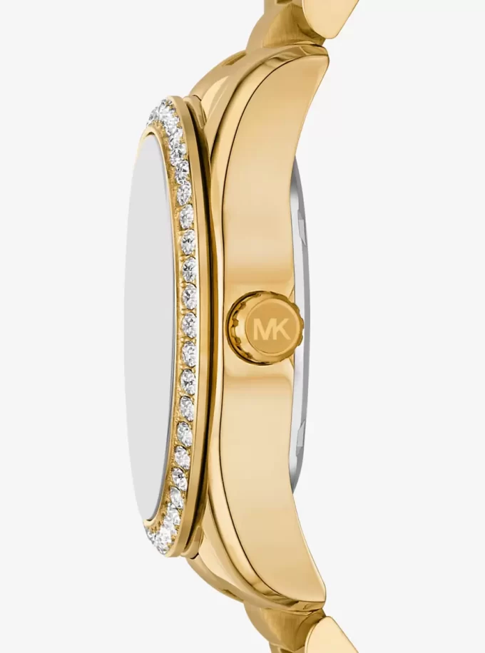 Reloj Mini Lexington con pavé dorado Reloj Mini Lexington con pavé dorado