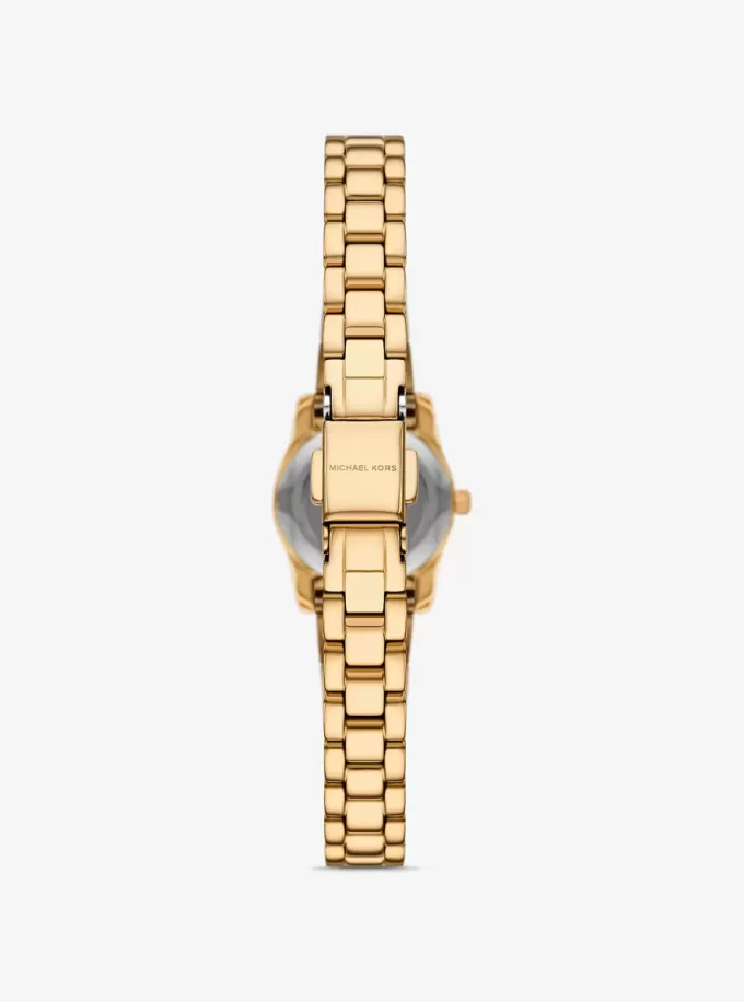 Reloj Mini Lexington con pavé dorado