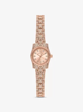 Reloj Mini Lexington Pavé en tono oro rosa