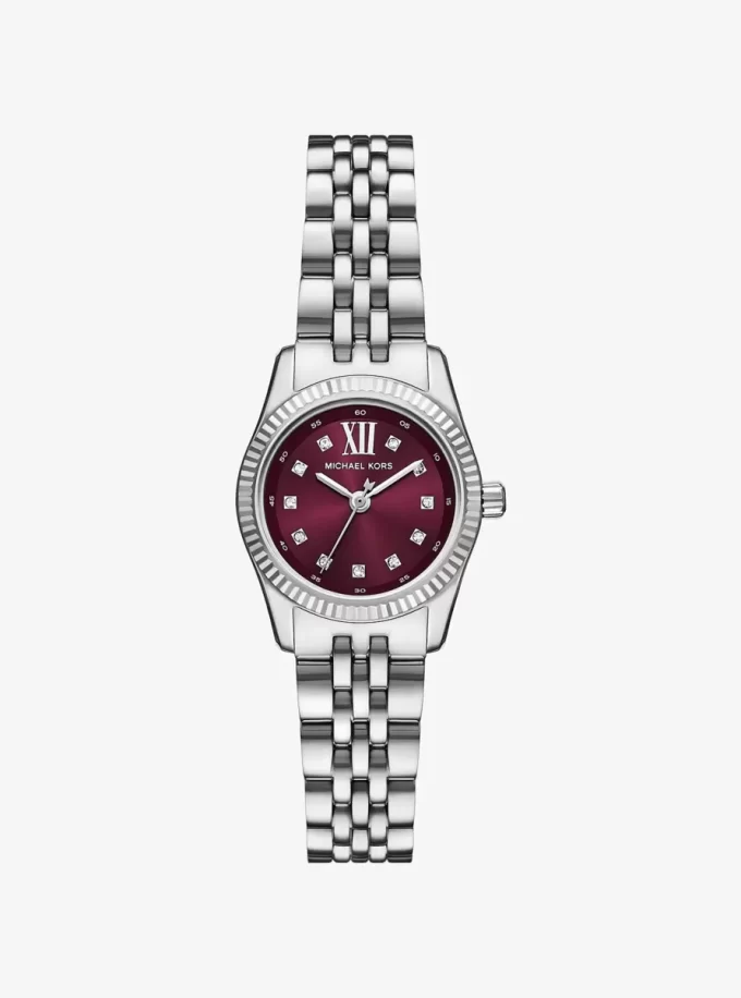 Reloj Mini Lexington Pavé plateado Reloj Mini Lexington Pavé plateado