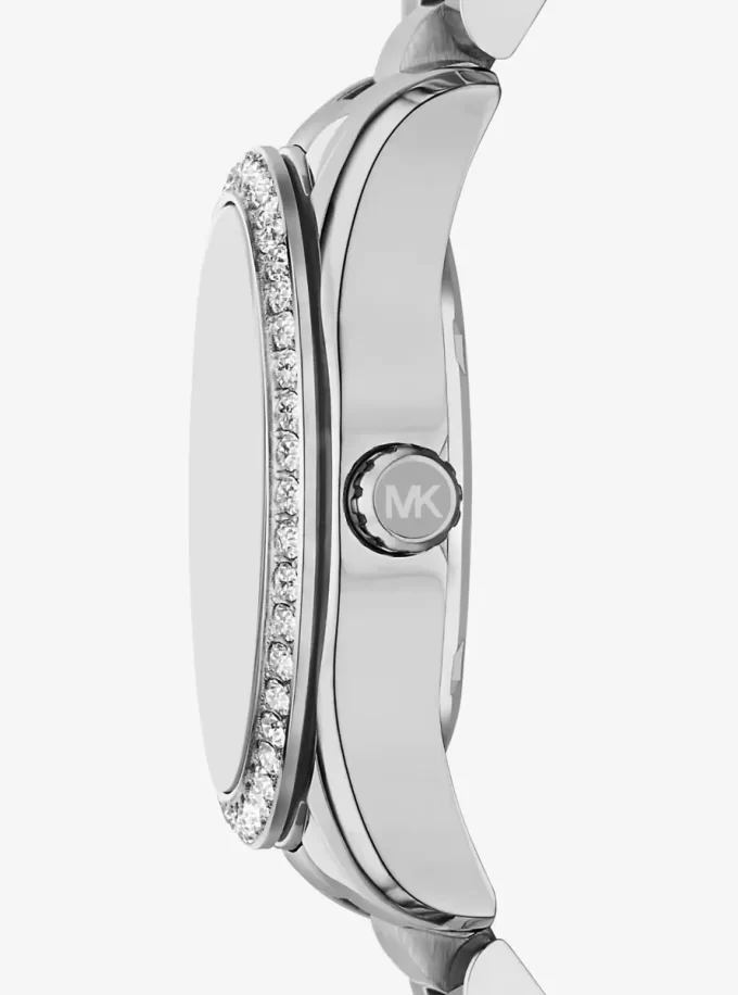 Reloj Mini Lexington Pavé plateado