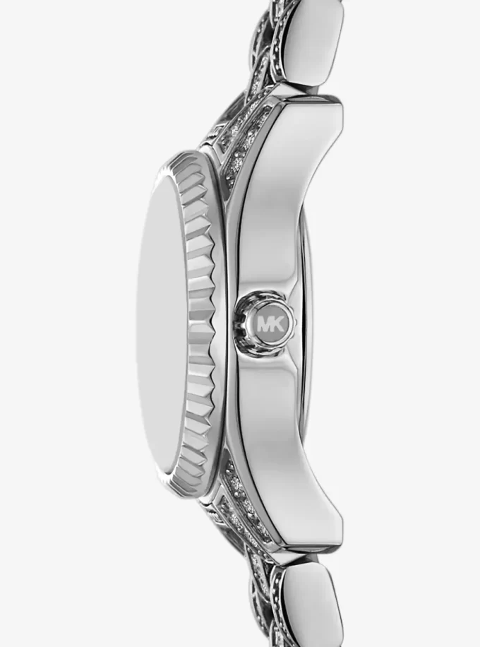 Reloj Mini Lexington Pavé plateado