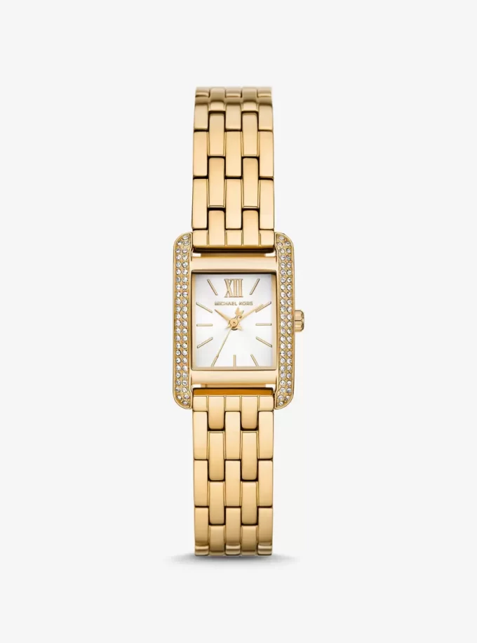 Reloj mini Monroe con pavé dorado Reloj mini Monroe con pavé dorado