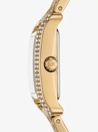 Reloj mini Monroe con pavé dorado