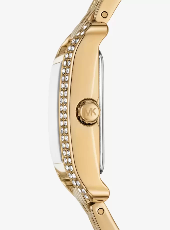 Reloj mini Monroe con pavé dorado Reloj mini Monroe con pavé dorado