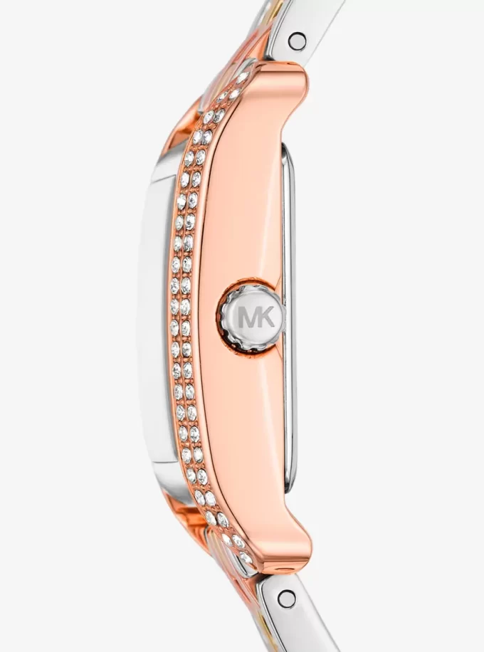 Reloj Mini Monroe Pavé de tres tonos Reloj Mini Monroe Pavé de tres tonos