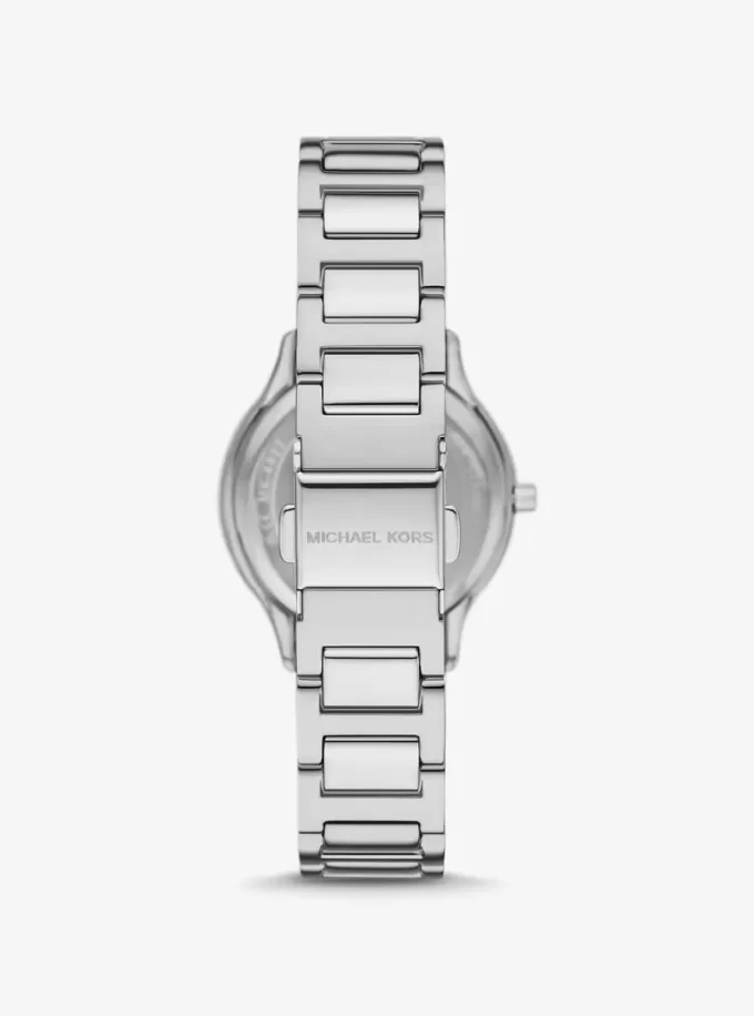 Reloj mini plateado con pavé salvia