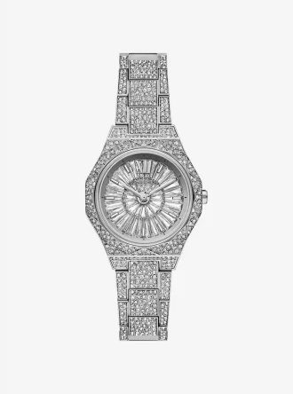 Reloj Mini Raquel Pavé Plateado