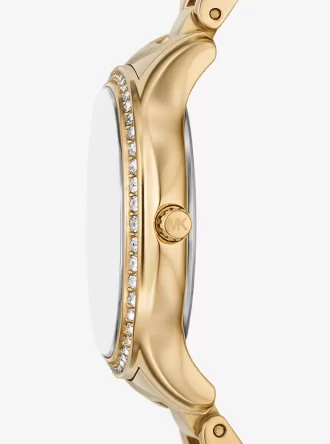 Reloj Mini Sage Pavé en tono dorado