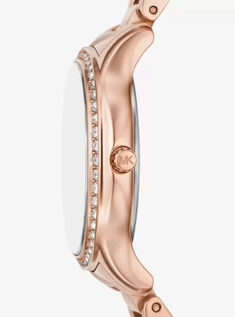 Reloj Mini Sage Pavé en tono oro rosa