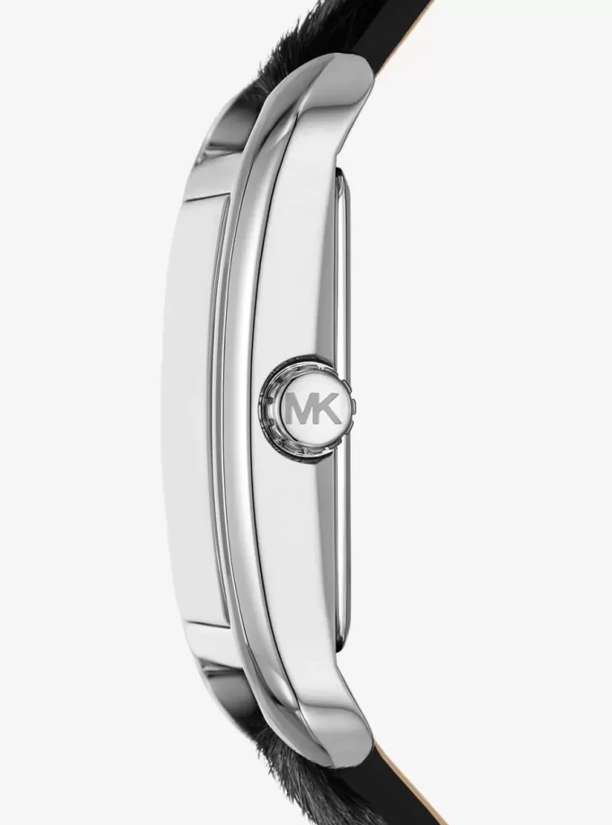 Reloj Monroe de pelo de becerro con estampado de leopardo Reloj Monroe de pelo de becerro con estampado de leopardo