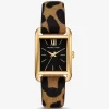 Reloj Monroe de piel de becerro con estampado de leopardo y tono dorado Reloj Monroe de piel de becerro con estampado de leopardo y tono dorado
