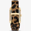 Reloj Monroe de piel de becerro con estampado de leopardo y tono dorado Reloj Monroe de piel de becerro con estampado de leopardo y tono dorado
