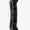 Reloj panorámico de gran tamaño en piel negra con relieve de cocodrilo Reloj panorámico de gran tamaño en piel negra con relieve de cocodrilo