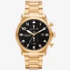 Reloj panorámico de gran tamaño en tono dorado