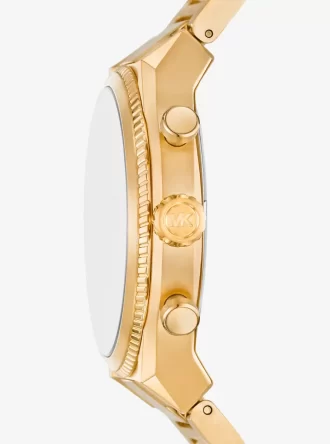 Reloj panorámico de gran tamaño en tono dorado