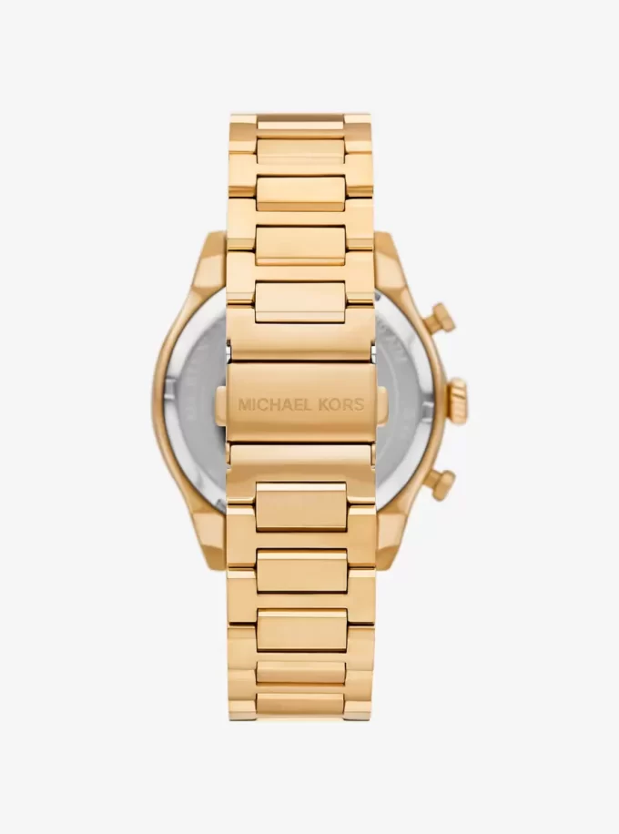 Reloj panorámico de gran tamaño en tono dorado