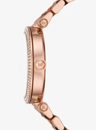 Reloj Parker Pavé en tono oro rosa y acetato Reloj Parker Pavé en tono oro rosa y acetato