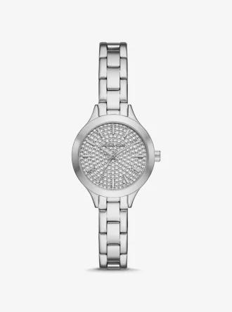 Reloj pequeño Aspyn Pavé plateado Reloj pequeño Aspyn Pavé plateado