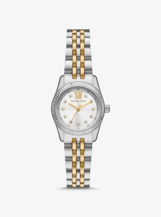 Reloj pequeño Lexington Pavé de dos tonos