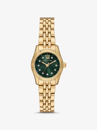 Reloj pequeño Lexington Pavé en tono dorado