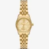 Reloj pequeño Lexington Pavé en tono dorado