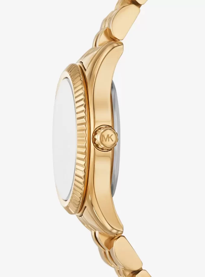 Reloj pequeño Lexington Pavé en tono dorado