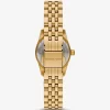 Reloj pequeño Lexington Pavé en tono dorado