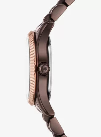 Reloj pequeño Lexington Pavé en tono espresso