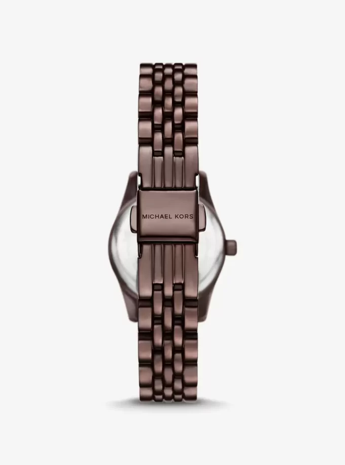 Reloj pequeño Lexington Pavé en tono espresso Reloj pequeño Lexington Pavé en tono espresso