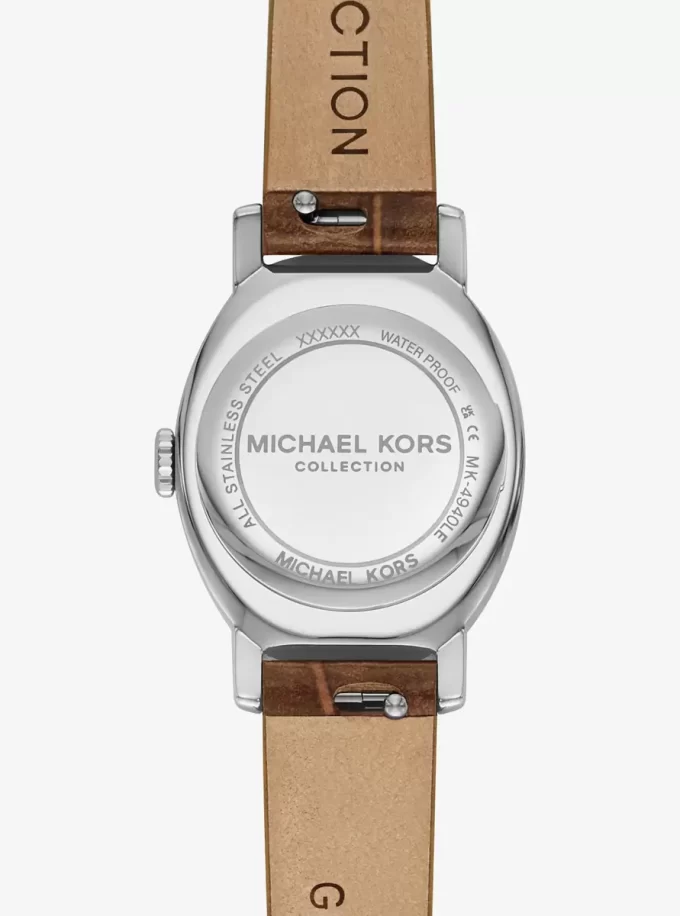 Reloj Petite Maude de edición limitada en tono plateado y piel con relieve de cocodrilo Reloj Petite Maude de edición limitada en tono plateado y piel con relieve de cocodrilo