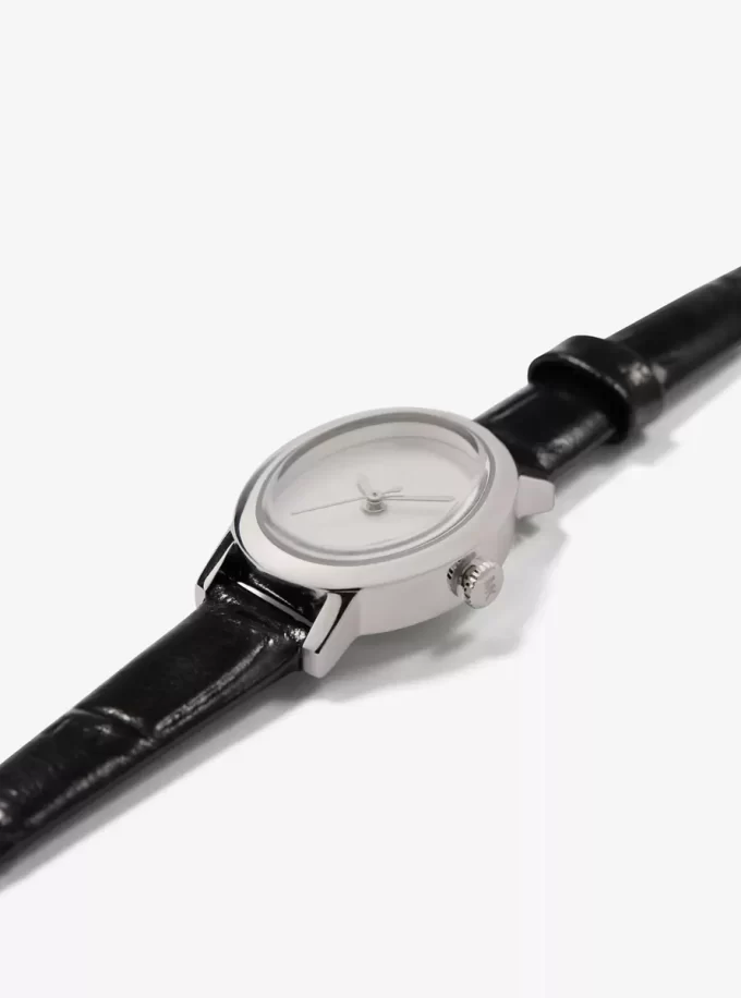 Reloj Petite Maude de edición limitada en tono plateado y piel con relieve de cocodrilo Reloj Petite Maude de edición limitada en tono plateado y piel con relieve de cocodrilo