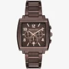 Reloj Rhys de gran tamaño en tono marrón