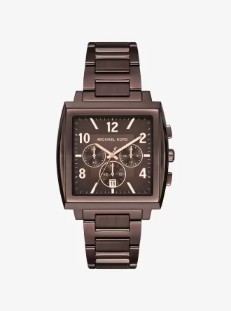 Reloj Rhys de gran tamaño en tono marrón