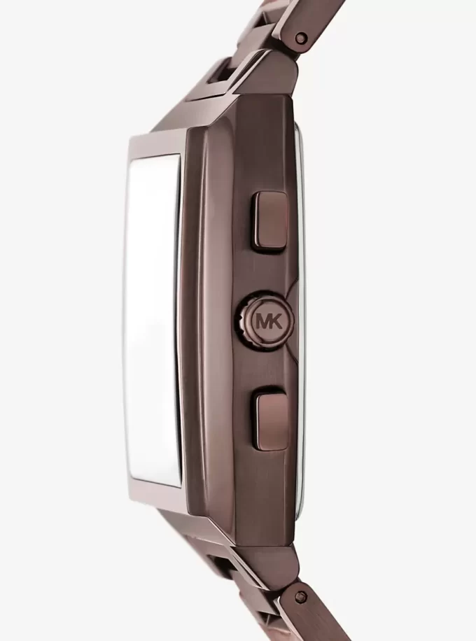 Reloj Rhys de gran tamaño en tono marrón